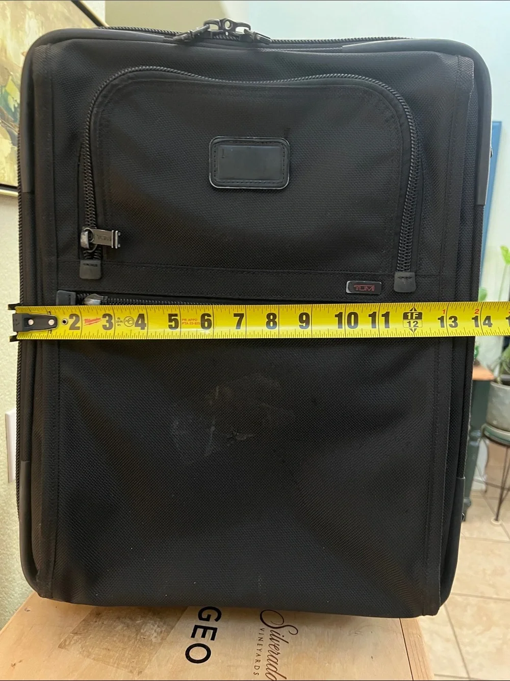 Tumi Black Softside Rollaboard Suitcase, see photos for more details. Pre owned